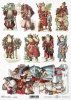 Papier decoupage świąteczny-Mikołaje*Paper Christmas-Santa Claus*Papel de Navidad-Santa Claus*Бумага Рождество-Санта-Клаус*Papier Weihnachten-Weihnachtsmann